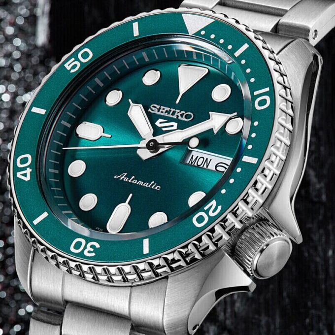 5 Sports 42,5 mm Mecánico Plata/Verde