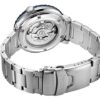 N.º 5 Reloj mecánico automático pequeño con correa de acero Negro