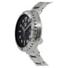 N.º 5 Reloj mecánico automático pequeño con correa de acero Negro