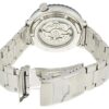 N.º 5 Reloj mecánico automático pequeño de acero con correa azul