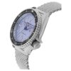 N.º 5 Reloj mecánico automático resistente al agua con correa de acero azul y plateado