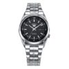 N.º 5 Sports Reloj deportivo mecánico con correa de acero, negro