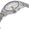 N.º 5 Sports Reloj mecánico de negocios deportivo de acero con correa resistente al agua, blanco