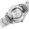 N.º 5 Sports Reloj mecánico de negocios deportivo de acero con correa resistente al agua, blanco