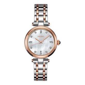 Nuevo reloj de cuarzo con tachuelas en oro rosa, resistente al agua hasta 50 m