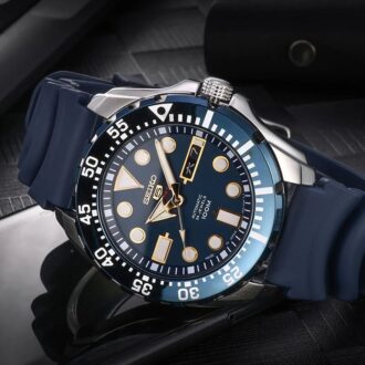 Reloj automático resistente al agua para hombre con esfera azul
