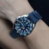 Reloj automático resistente al agua para hombre con esfera azul