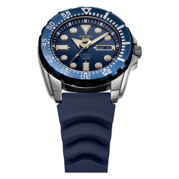 Reloj automático resistente al agua para hombre con esfera azul