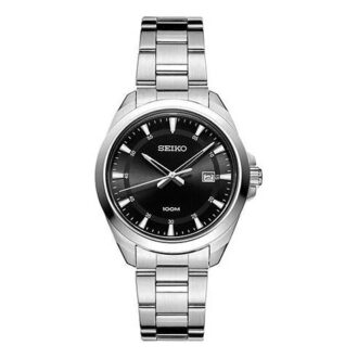Reloj Business Casual impermeable con correa de acero negro