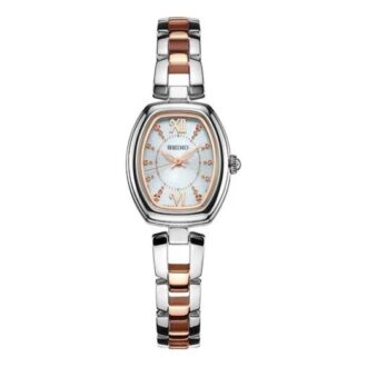 Reloj casual de negocios con energía solar, cuarzo, resistente al agua, de acero y correa rosa dorada