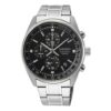 Reloj de acero de estilo ejecutivo, negro