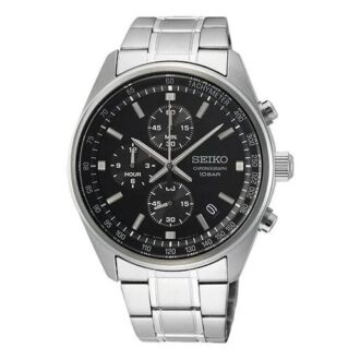 Reloj de acero de estilo ejecutivo, negro