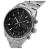 Reloj de acero de estilo ejecutivo, negro
