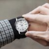 Reloj de cuarzo con correa, blanco