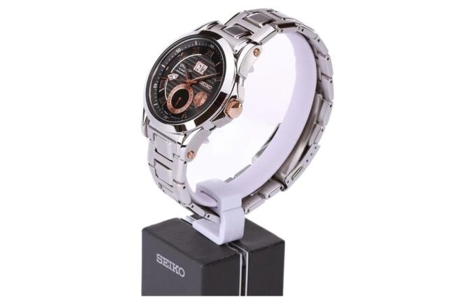 Reloj de cuarzo con correa de acero de estilo business casual
