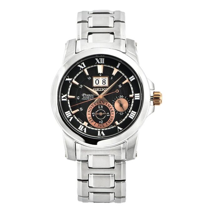 Reloj de cuarzo con correa de acero de la serie Premier para uso casual