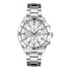 Reloj de cuarzo de acero con correa y esfera blanca, estilo casual de negocios, resistente al agua hasta 100 metros, Three Eyes