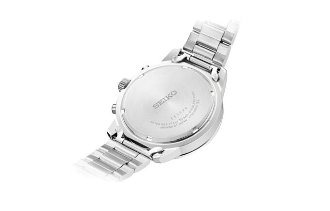 Reloj de cuarzo de acero con correa y esfera blanca, estilo casual de negocios, resistente al agua hasta 100 metros, Three Eyes
