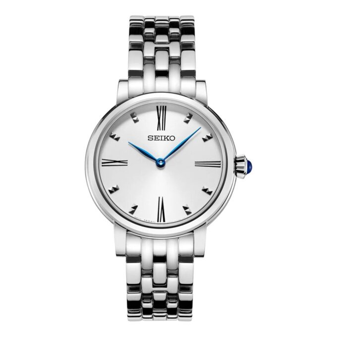 Reloj de cuarzo impermeable azul pequeño