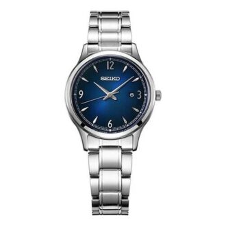 Reloj de cuarzo resistente al agua, plateado/azul
