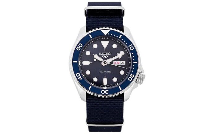 Reloj de la serie Canvas Blue No. 5
