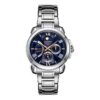 Reloj de la serie Premier con esfera azul, correa de acero y cristal de zafiro
