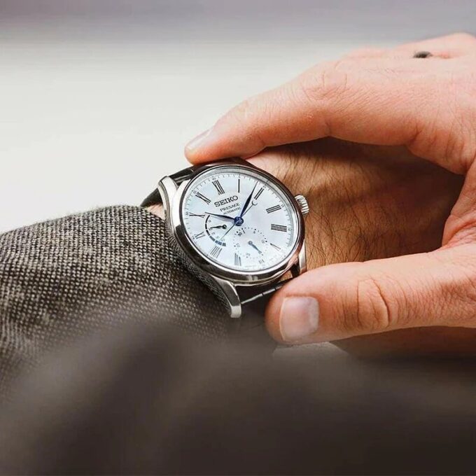 Reloj de negocios casual mecánico automático esmaltado de la serie Presage