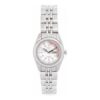 Reloj de negocios plateado blanco