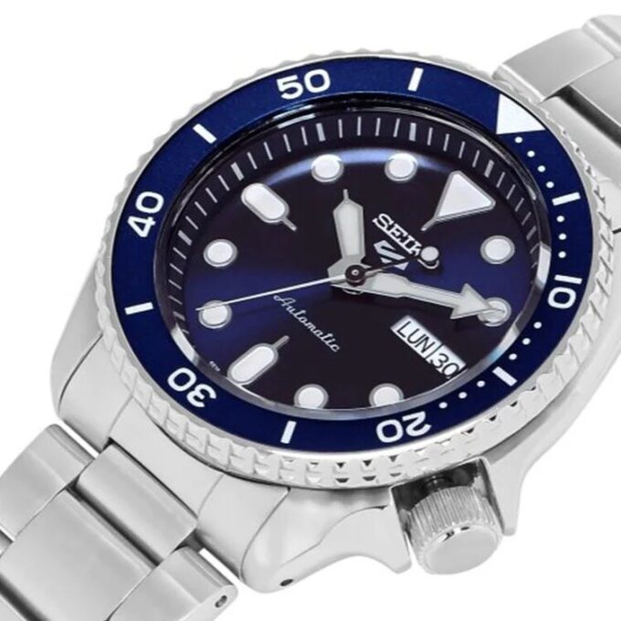 Reloj deportivo casual, mecánico, azul e impermeable