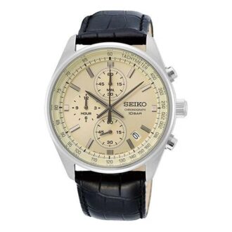 Reloj deportivo de cinturón Three Eyes, color beige