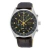 Reloj deportivo de correa para negocios de tres esferas, negro