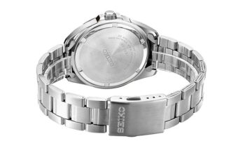 Reloj impermeable azul acero con correa de acero para uso diario y de negocios
