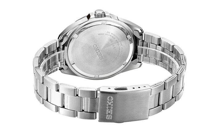 Reloj impermeable azul acero con correa de acero para uso diario y de negocios