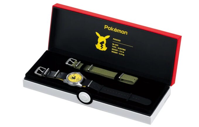 Reloj limitado de colaboración Pokémon Pikachu Amarillo Negro