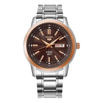 Reloj mecánico automático de la serie n.º 5 con correa de acero
