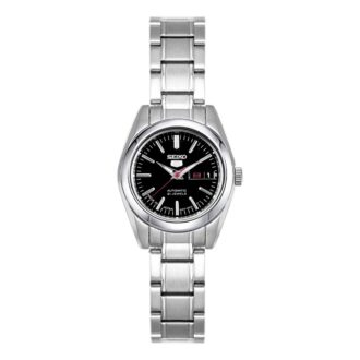 Reloj mecánico automático de negocios 5 con calendario, resistente al agua, negro