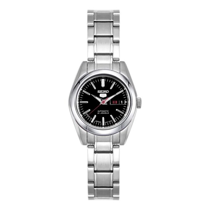 Reloj mecánico automático de negocios 5 con calendario, resistente al agua, negro