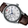 Reloj mecánico automático Presage con esfera blanca y correa marrón
