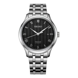 Reloj mecánico automático resistente al agua de la serie Japan, color negro