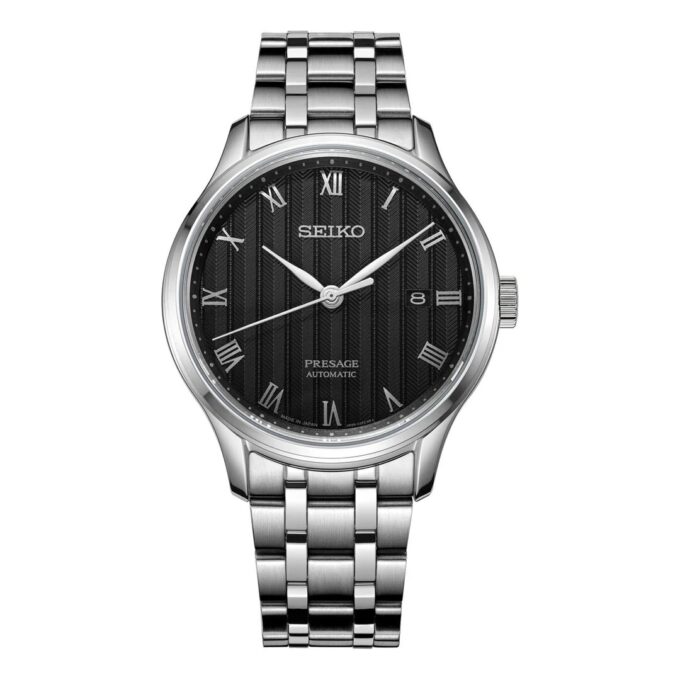 Reloj mecánico automático resistente al agua de la serie Japan, color negro