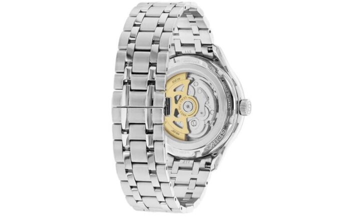Reloj mecánico automático resistente al agua de la serie Japan, color negro