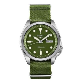 Reloj mecánico automático resistente al agua de la serie No. 5, color verde