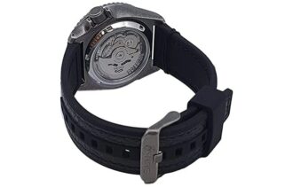 Reloj mecánico automático retro de la serie n.º 5, resistente al agua, gris y negro