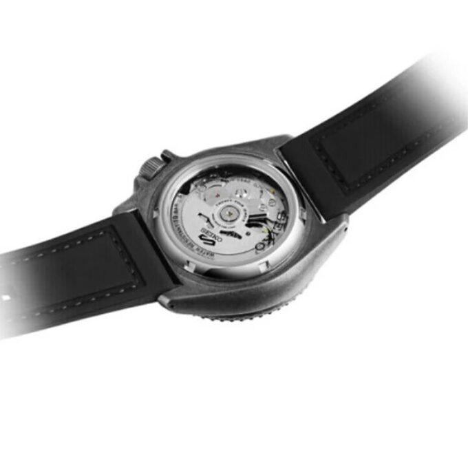 Reloj mecánico automático retro de la serie n.º 5, resistente al agua, gris y negro