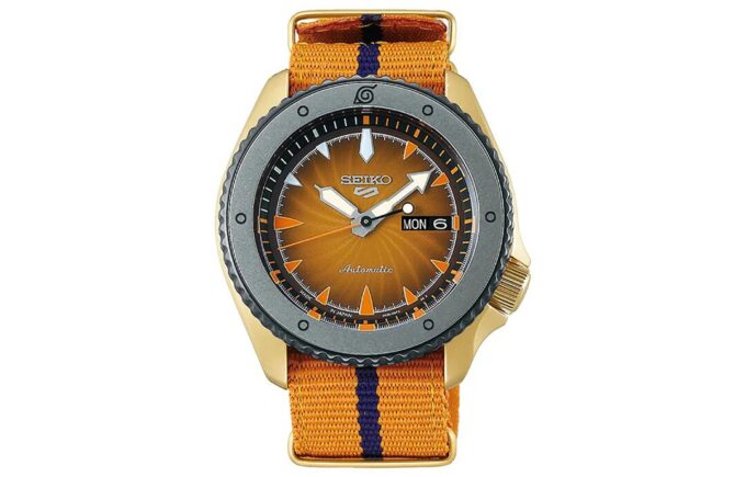 Reloj mecánico crossover de edición limitada de la serie Naruto, amarillo