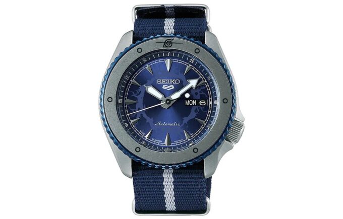Reloj mecánico de edición limitada de la serie Naruto, azul marino