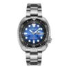 Reloj mecánico de la serie Prospex con caja de cristal de zafiro, esfera azul y correa de acero, resistente al agua hasta 200 metros