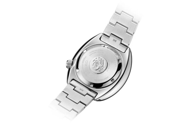 Reloj mecánico de la serie Prospex con caja de cristal de zafiro, esfera azul y correa de acero, resistente al agua hasta 200 metros