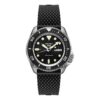Reloj mecánico deportivo con correa de caucho de la serie n.º 5, color negro, SRPD73k2