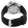 Reloj mecánico deportivo con correa de caucho de la serie n.º 5, color negro, SRPD73k2
